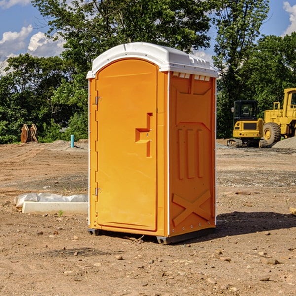 how often are the portable restrooms cleaned and serviced during a rental period in Sandy OR